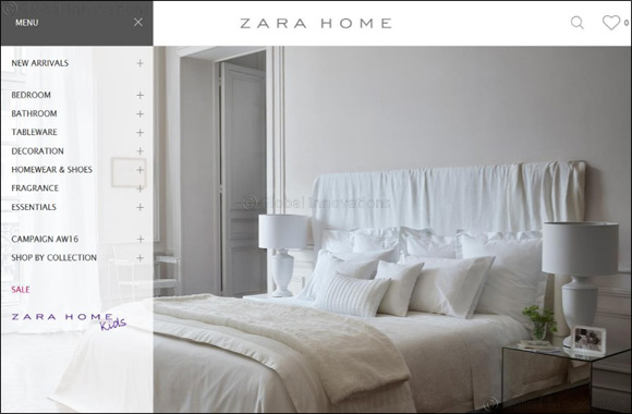 Zara Home Launches E-Commerce in Dubai