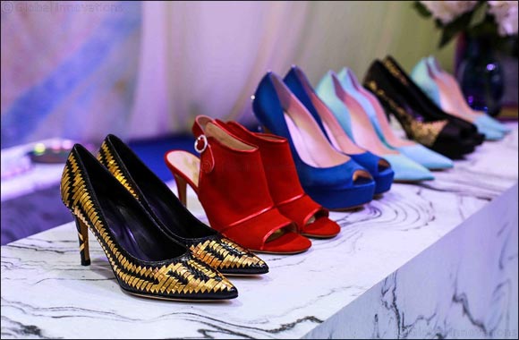 World Premiere of Gold and Diamond-Studded Women's Shoe Collection Dazzles Trade Visitors at Leatherworld Middle East