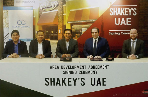 AlJeel Capital signs an exclusive UAE franchise with Shakey's