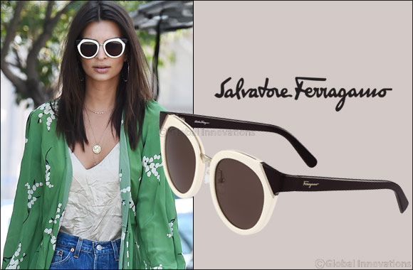 Emily Ratajkowski wears Salvatore Ferragamo eyewear