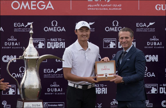 Li Haotong wins the 2018 OMEGA Dubai Desert Classic