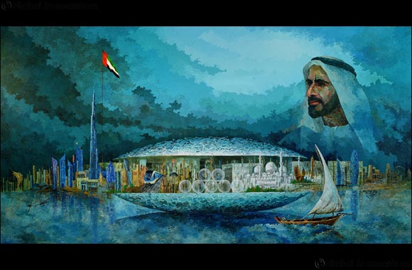 UAE-based artist pays tribute to HH Sheikh Zayed through his magnificent artwork