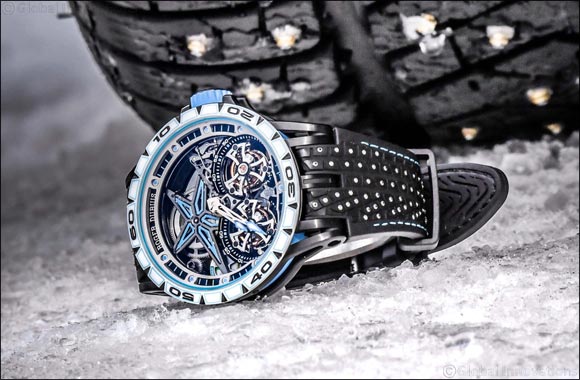 Roger Dubuis Excalibur Spider Pirelli SOTTOZERO warms up the sub zero snowscape