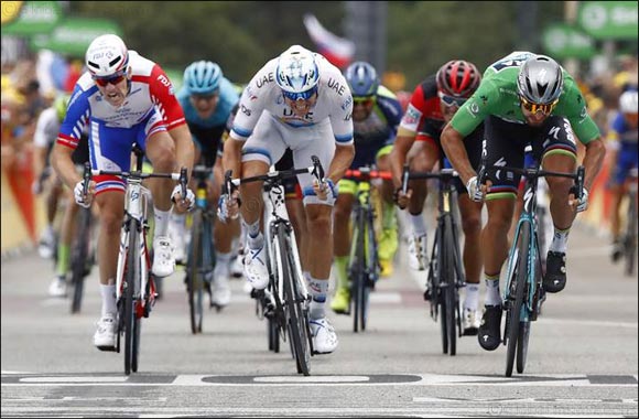 UAE Team Emirates' Alexander Kristoff Narrowly Misses Out on a Stage Win in a Tight Sprint Finish