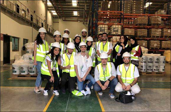 Ajman University students receive training from Caparol Paints experts