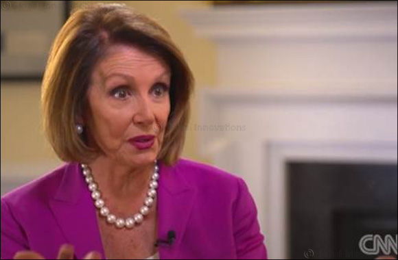 Nancy Pelosi on President Trump: "As long as he's here, I'm here"