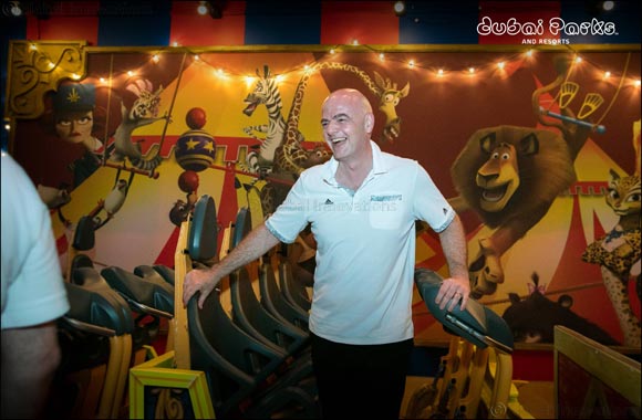 Dubai Parks and Resorts welcomes back FIFA President, Gianni Infantino