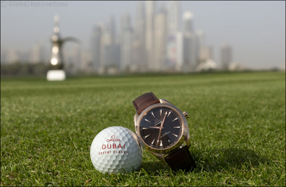 An 18K gold Seamaster Aqua Terra awaits the winner of the OMEGA Dubai Desert Classic