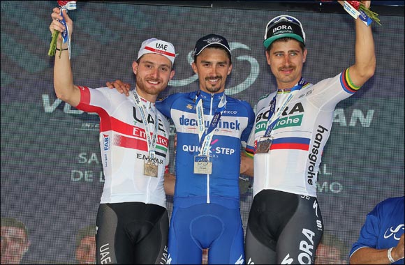 UAE Team Emirates' Simone Consonni Takes Second Place in Stage Two of the Vuelta a San Juan