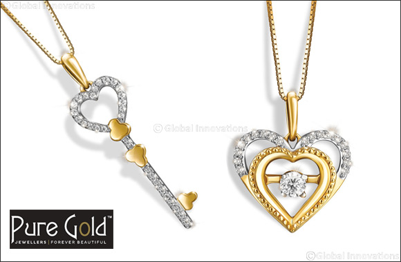 Pure Gold Jewellers launches romantic heart diamond pendants for Valentine's Day