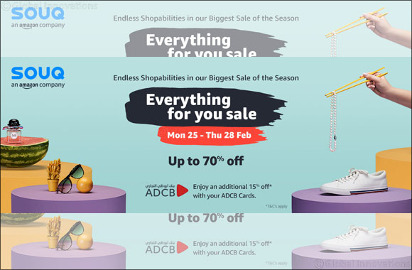 SOUQ's ‘Everything For You Sale' is Back, Offering Savings Of Up To 70%