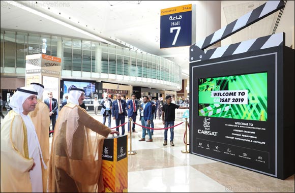 His Highness Sheikh Hasher Bin Maktoum Al Maktoum, Director General of Dubai Department of Information, opens CABSAT 2019