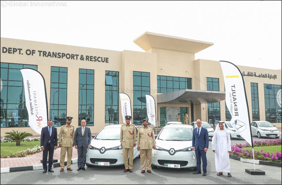 Dubai Police supports green vision with addition of 13 Renault ZOE electric cars from Arabian Automobiles to its patrol fleet