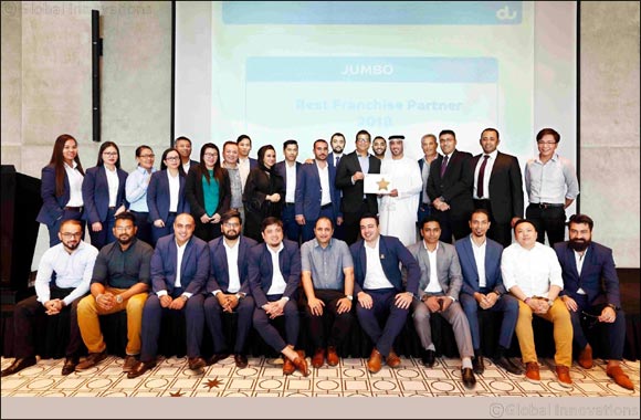 Jumbo Electronics wins four awards at du Partners Awards ceremony held in Dubai