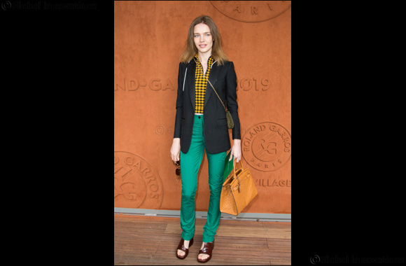 Natalia Vodianova wears RL50 Bag