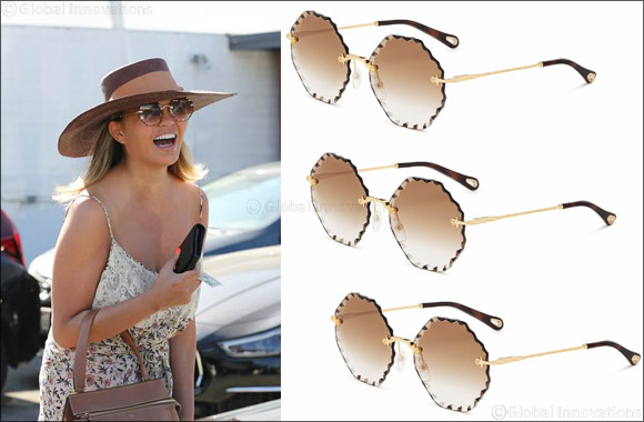 Chrissy Teigen Wears Chloé Sunglasses