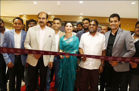 Indian Film Actress Tamannaah Bhatia inaugurated 26th showroom of Malabar Gold & Diamonds in Karnataka, India at Bannerghatta Road, Bengaluru