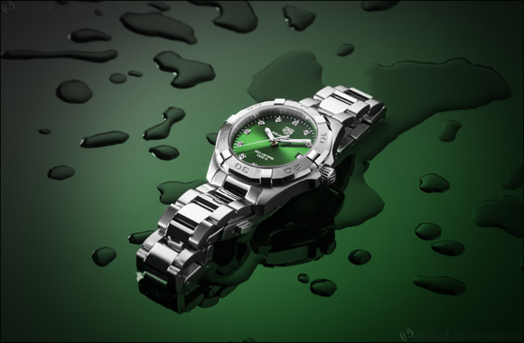 Tag Heuer Launches First Ever Emerald Green Dial Aquaracer (for Men & Women) in the UAE