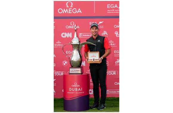 Lucas Herbert wins the 2020 OMEGA Dubai Desert Classic