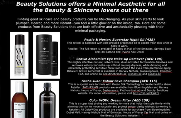 Beauty Solutions Offers a Minimal Aesthetic for All the Beauty & Skincare Lovers Out There