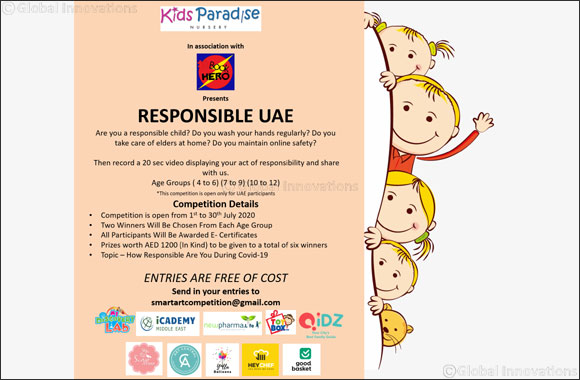 Kids Paradise Nursery to Host Responsible UAE Competition