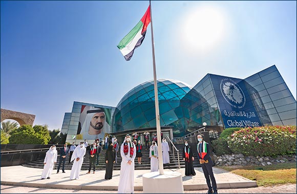 Global Village Joins the Nationwide Celebrations by Raising the Emirati Flag on UAE Flag Day 2020
