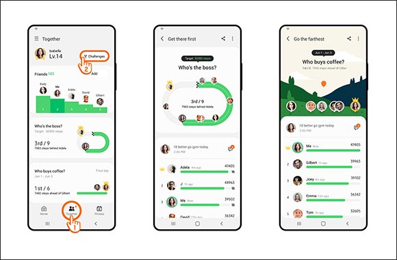 Achieve Your New Year's Resolution with New Group Challenge Feature in Samsung Health