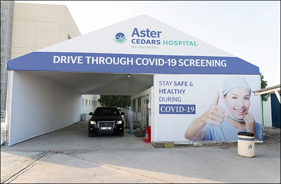 Drive Through Covid-19 Test Centre Launched at Aster Cedars Hospital, Jebel Ali and Aster Clinic, Ajman