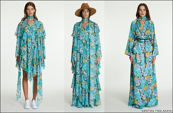 Kristina Fidelskaya — Fall Blues, Sixties Floral Print, & Retro-Inspired Ruffles