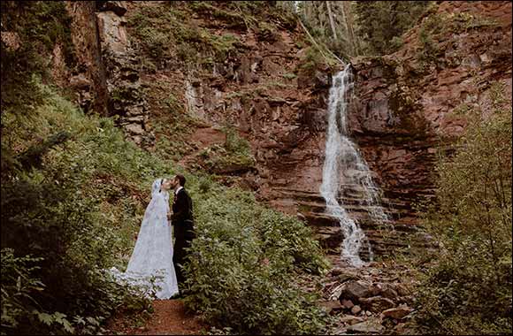 Lily Collins Weds in a Custom Ralph Lauren Gown