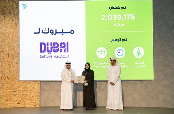 Dubai Culture Receives 100% Paperless Stamp and Honours Project Team