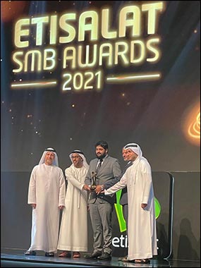 Al Adil Honoured by Etisalat SMB of the Year' Award
