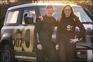 James Bond Stunt Driver Mark Higgins Celebrates 60 Years of 007 with Land Rover Defender Rally Speci ...