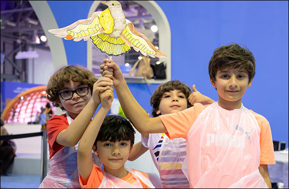 Young Artists make UAE's National Bird Soar High at a Specialised Workshop at 13th Sharjah Children's Reading Festival