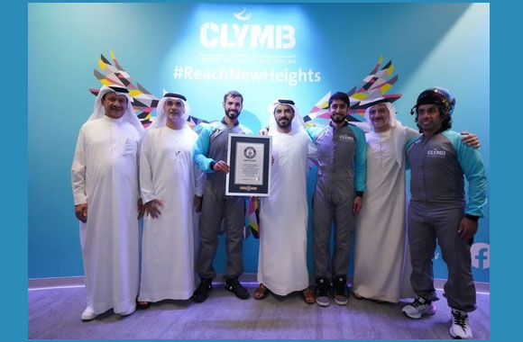 Sheikh Khalifa bin Sultan bin Hamdan Al Nayhan breaks four GUINNESS WORLD RECORDS™ at CLYMB Abu Dhabi