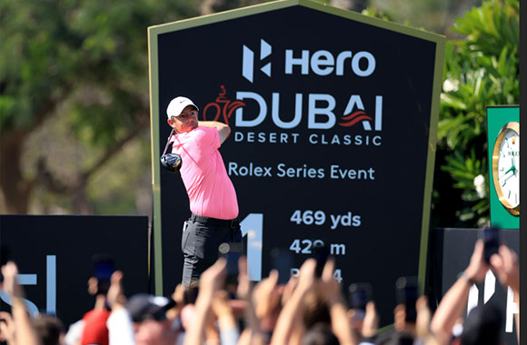 Golf Stars Chasing Leader Rory Mcilroy after His Stunning Birdie Blitz at Hero Dubai Desert Classic