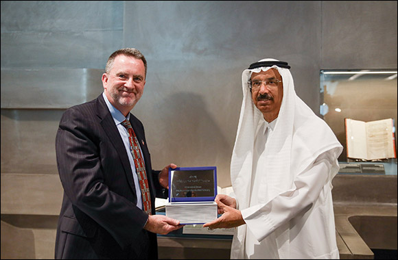 The U.S. Mission to the UAE Gifts a Rare Edition of the Quran to the Mohammed Bin Rashid Library during Emirates Airline Festival of Literature