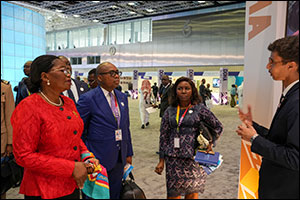 Togolese Prime Minister Victoire Sidemeho Tomegah-Dogbe (in red) visiting Education Above All's info ...