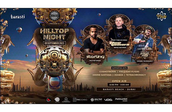 Globally Renowned DJs Ace Ventura , Imagine Mars & Starling to Headline the Legendary Hilltop Night Music festival by Blisstronic @ Barasti Beach Dubai