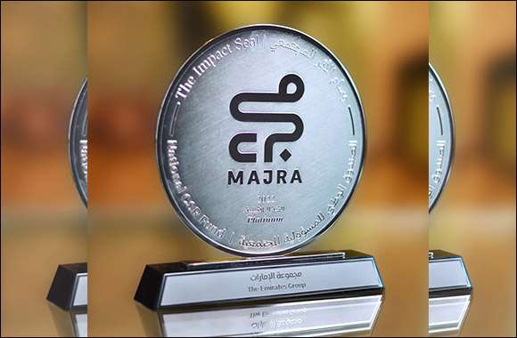Emirates Group receives Platinum Impact Seal in UAE Year of Sustainability from the National CSR Fund, Majra