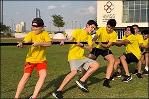 Students from Swiss International School Dubai compete at their 'Boarding Olympics'