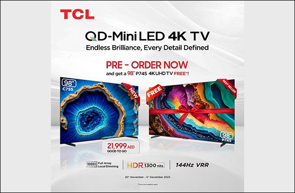 TCL unveils Exclusive Offer with the 98-inch C755 QD-Mini LED 4K TV for Ultimate Gaming Experience!