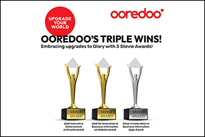 Ooredoo Triumphs with Three Prestigious Stevie MENA Awards, Including Two Gold and One Silver, Showc ...