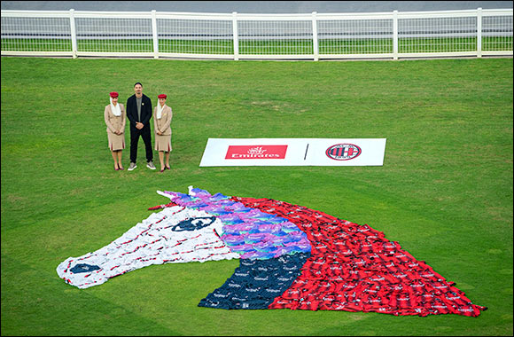 Emirates and AC Milan Unveil Unique Art Installation at Dubai World Cup 2024