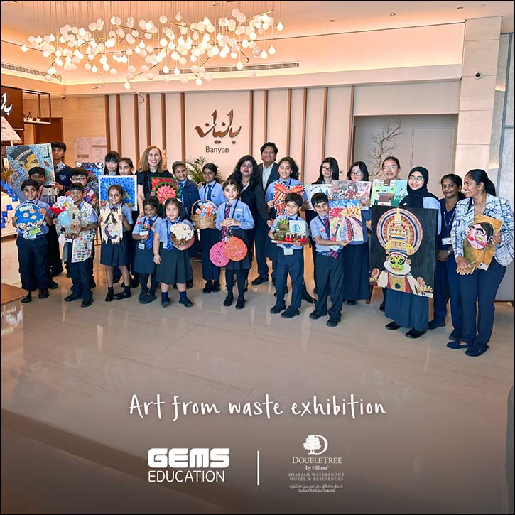DoubleTree by Hilton Sharjah Waterfront Hotel & Residences Partners with GEMS Education to Host Inspiring ‘Art from Waste' Exhibition.