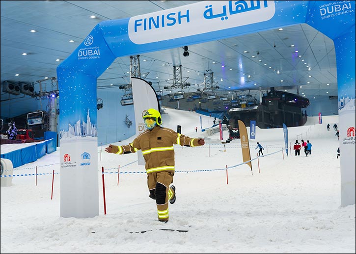 700 athletes took part in the unique DXB Snow Run with Record 700 Participants from 70 Nations
