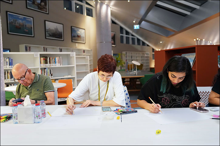 The World Between Lines and Symbols: An Interactive Art Workshop at Mohammed Bin Rashid Library
