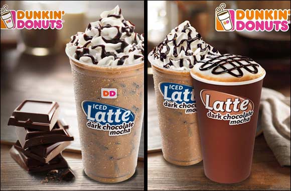 Dunkin' Donuts Offers Delicious Dark Chocolate Mocha Latte Drink