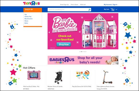 Toys “R” Us website offers online shopping