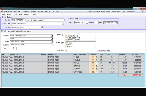 Global Innovations Travel Technology Alert: Group Quotation and Costing  simplify the task for DMC's and Tour Operators